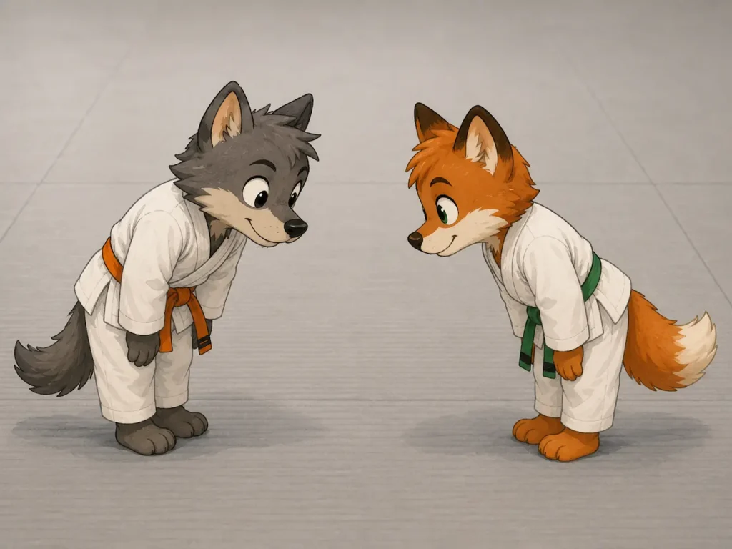 saludo classe de jiujitsu